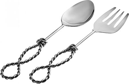 Karaca Home Rope Servis Kaşık ve Çatal Seti Gümüş