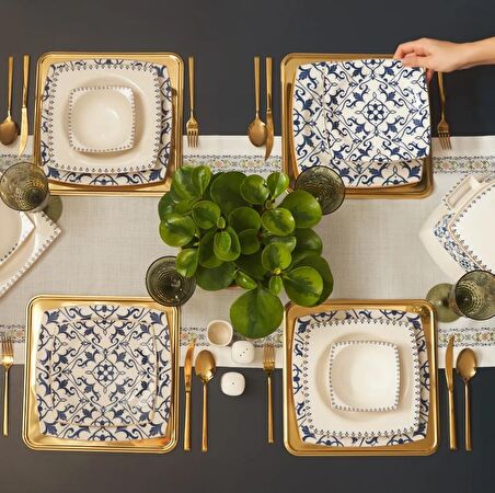 Karaca Massimo Cream 60 Parça 12 Kişilik Porselen Yemek Takımı