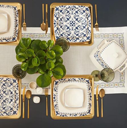 Karaca Massimo Cream 60 Parça 12 Kişilik Porselen Yemek Takımı