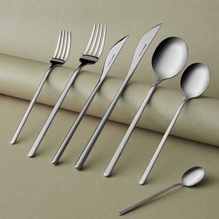 Karaca Elegance Focus Platin 12 Kişilik 84 Parça Çatal Kaşık Bıçak Takımı