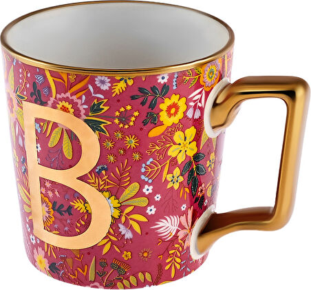 Karaca Flower B Harfli Kupa 350 ml