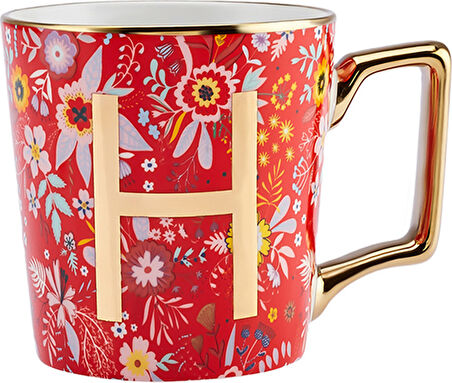 Karaca Flower H Harfli Kupa 350 ml