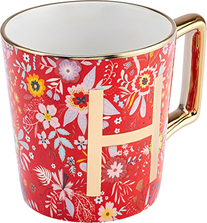Karaca Flower H Harfli Kupa 350 ml
