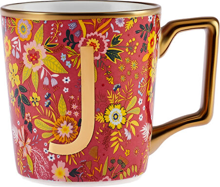 Karaca Flower J Harfli Kupa 350 ml