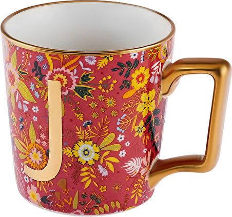 Karaca Flower J Harfli Kupa 350 ml