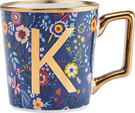 Karaca Flower K Harfli Kupa 350 ml