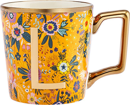 Karaca Flower L Harfli Kupa 350 ml