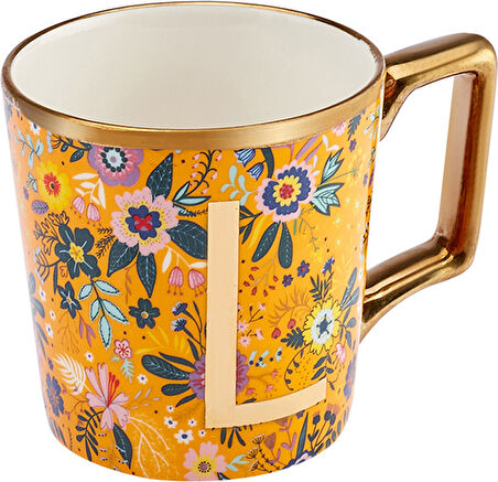 Karaca Flower L Harfli Kupa 350 ml