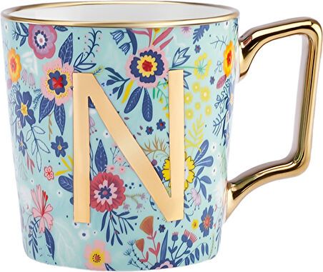 Karaca Flower N Harfli Kupa 350 Ml