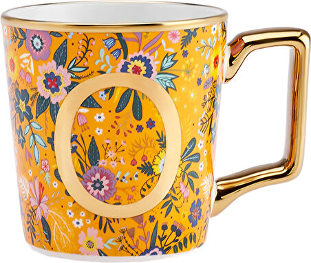 Karaca Flower O Harfli Kupa 350 ml