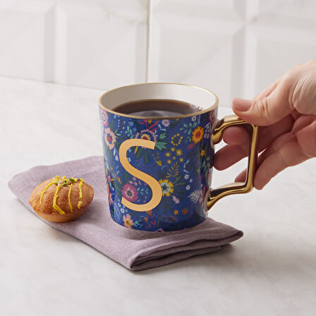 Karaca Flower S Harfli Kupa 350 Ml