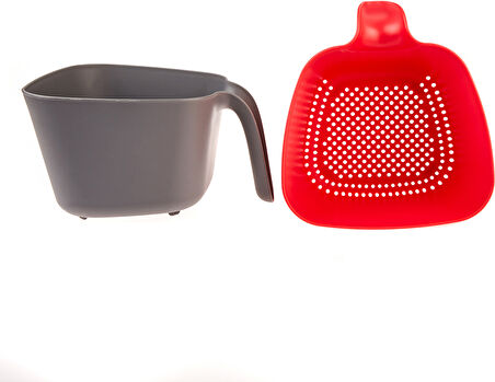 Karaca Nell Gray Red 2li Süzgeç