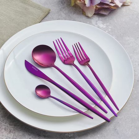 Karaca Orion 30 Parça 6 Kişilik Çatal Kaşık Bıçak Takımı Purple