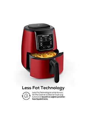 Karaca Air Pro Cook Xl 2 in 1 4 lt Yağsız Airfryer Kırmızı