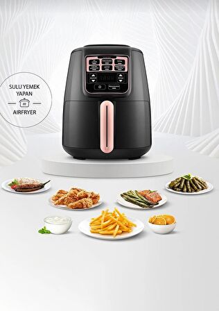 Karaca Air Pro Cook Xl 2 in 1 4 lt Yağsız Airfryer Rosegold