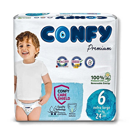 Premium 6 Numara Bebek Bezi Extralarge +15 Kg 18 Adet