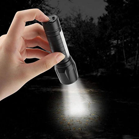 WellHise 511 Led El Feneri Şarj Edilebilir Type-C Mini El Feneri Ultra Parlak Taşınabilir Küçük Lamba Yüksek Güçlü