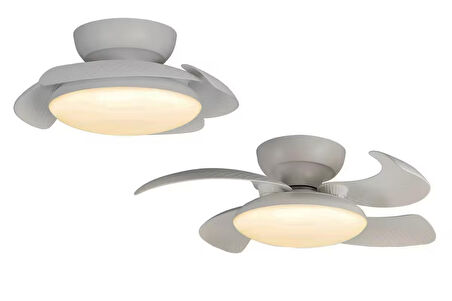 UZAKTAN KUMANDALI LEDLİ TAVAN VANTİLATÖRÜ VL6 -  MOTOR DC 25W LED 45W 3000K-6500K