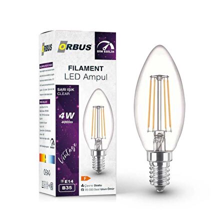 4W E14 Filament LED Ampul - Dim Edilebilir – DBC3