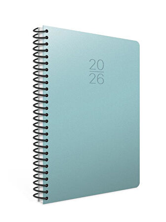 Gıpta 2026 Spiralli Günlük Ajanda Sert Kapak 17x24 cm  407-SEK Pastel Yeşil