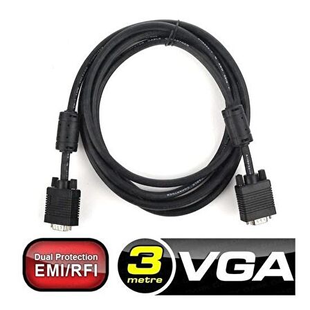 Dark 3m,(DK-CB-VGAL300)8mm Çaplı, VGA Monitör Kablosu