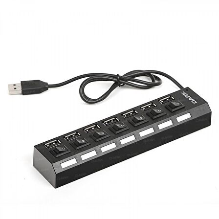 Dark DK-AC-USB272 Connect Master U72 USB 2.0 to 7 Port USB 2.0 Anahtarlı USB 2.0 Çokyacı Hub