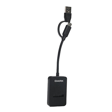 Dark USB-A + USB-C 10 Gbps Çift Başlıklı - M Key M.2 NVMe SSD & B+M Key SATA NGFF Taşınabilir TAK & ÇALIŞTIR Disk Yerleştirme Adaptörü (DK-AC-DSEM3)