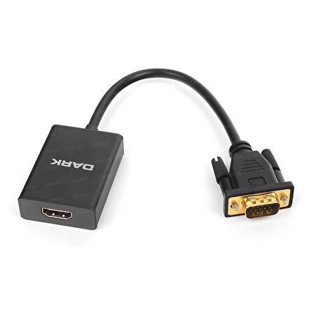 DARK DK-HD-AVGAXHDMI2 VGA-HDMI Aktif Dönüştürücüsü Sesli