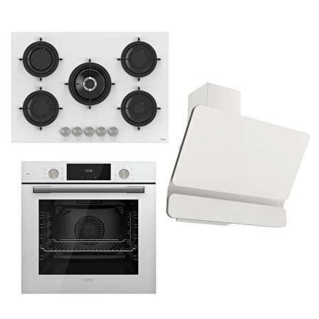 Ferre FLOWART  Serisi Beyaz Set (RS036+ QMS63CB +D081 )