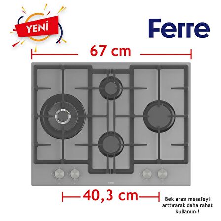 Ferre FRYART Serisi Airfry Pişirme Gri Set (ED078 + XE63CPR +D079 )