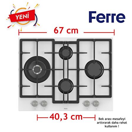 Ferre FRYART Serisi Airfry Pişirme Beyaz Set (ED076 + XE63CB +D064 )