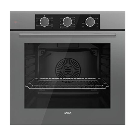 Ferre FLOWART BASIC Serisi Gri Ankastre Set (ED078+ XE62CPR + D065 )