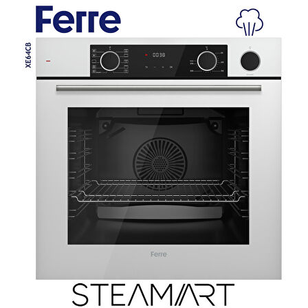 Ferre STEAMART SS Serisi Beyaz Set (SS206 + XE64CB +D078 ) - Kare Emaye Izgara