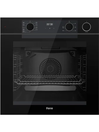 Ferre Steamart-Fryart-Sılentart Serisi Siyah Set (CS205-FA + QEP64CS +D077-SA ) - Emaye Izgara / Kademeli Musluk