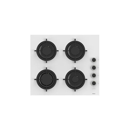 Ferre Flowart Serisi Beyaz Set (CS206-FA + QBL63CB +D078) - Emaye Izgara