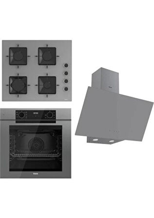 Ferre Fryart Serisi Gri Set (SS208 + QEP63CPR +D079 ) - Emaye Izgara