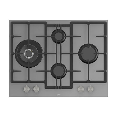 Ferre Fryart Serisi Gri Set (ED078 + QEP63CPR +D079) - Döküm Izgara / 67 cm Ocak