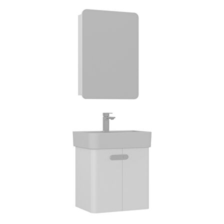 Orka Orbit 55 Cm Banyo Dolabı Takımı Parlak beyaz
