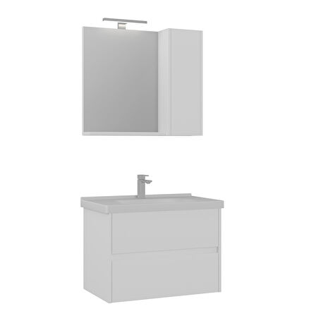 Orka Duden 80 Cm Banyo Dolabı Takımı Çekmeceli Hg Beyaz