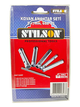 Nalburkent Stilson Kovan Anahtarı Seti 6 Parça 8-17mm İki Ağızlı El Tutamaklı