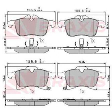 Opel On Fren Balatası Astra H - Meriva A - Meriva B - Zafıra B - Corsa C - Combo C Y17dt Z17dth - Braxıs Aa0604