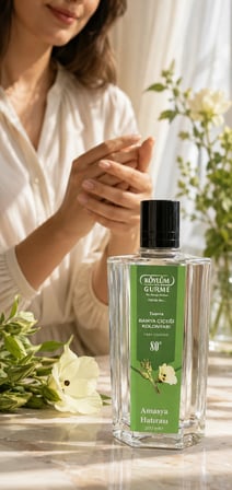Köylüm Gurme Taşova Bamya Çiçeği Kolonyası 80° Cam Şişe 200 ml