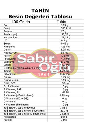 SABIROĞLU BEYAZ TAHİN 18 KG KOVA