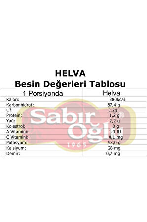 SABIROĞLU FISTIKLI PAPATYA HELVA 450 GR 