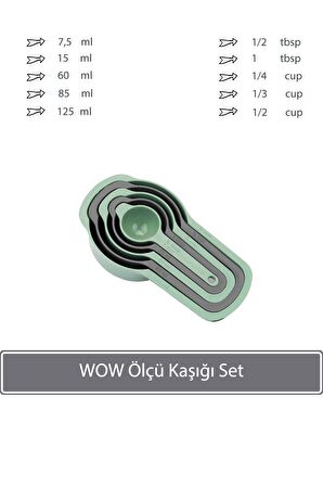 Wow Ölçü Kaşığı Set -yeşil