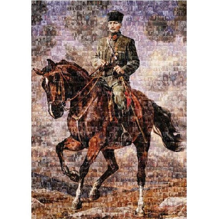 Art Puzzle Atatürk Sakarya İsimli Atıyla Kolaj 1000 Parça Puzzle