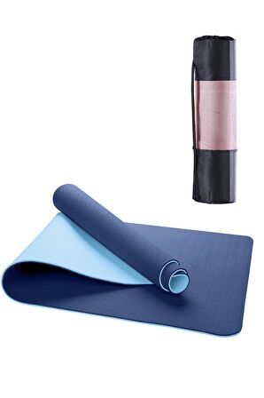 Gymo Ekolojik 6mm TPE Yoga Matı Pilates Minderi Mavi