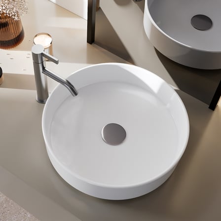 Cerastyle Suit 40cm Mat Beyaz Tezgah Üstü Lavabo