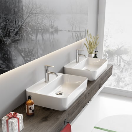 Cerastyle Hera 60x42cm Tezgah Üstü Lavabo Beyaz