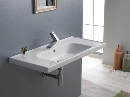 Cerastyle Turkuaz Frame Etajerli Lavabo 90X45 Cm